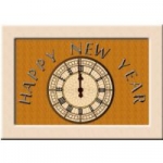 New Year Clock Card.