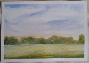 Learning Watercolour Painting - Meadow