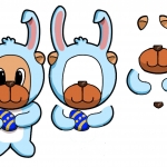 Easter Rabbit Decoupage