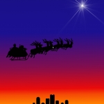 Christmas Silhouettes Sleigh.