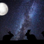 Easter Silhouette Rabbit Landscape Paper.