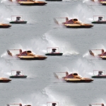 Backing Paper with Powerboat Design.