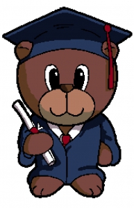 Graduate Bear Cross Stitch Chart.