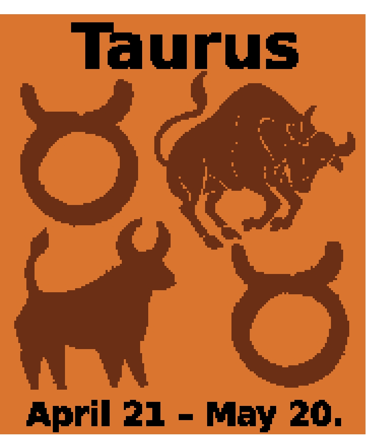 Taurus Zodiac Cross Stitch.