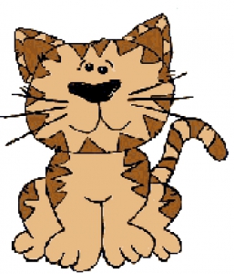 Cat. Cross Stitch Chart.