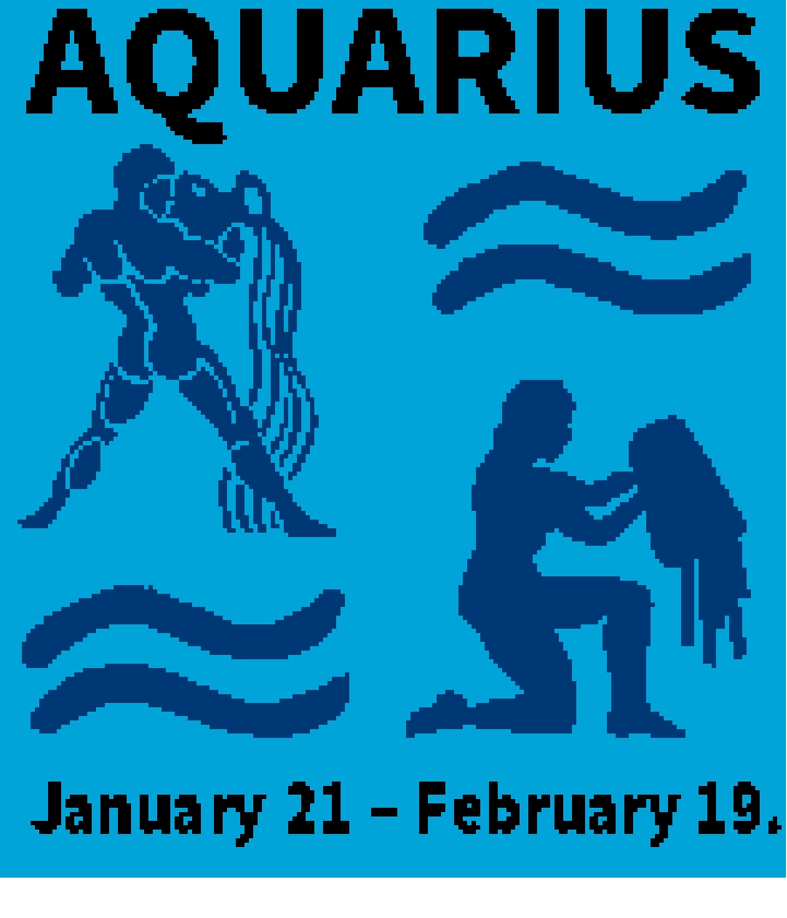 Aquarius Zodiac Sign. New Style.