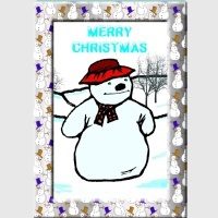 Snowman Christmas Card.