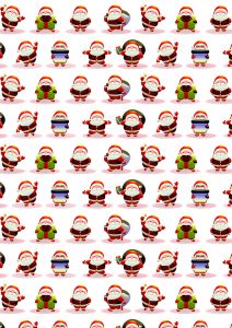 Cartoon Santa Christmas Papers.
